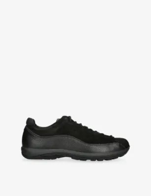 DIEMME Bardolino Suede And Leather Trainers - EUR 41 / 7 UK MEN in BLACK – Mens | Trainers | Lace up trainers