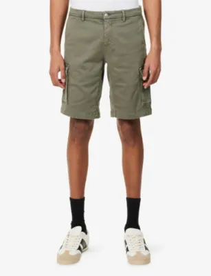 REPLAY Vannie Cargo-Pocket Denim Shorts in MILITARY, additional product view 3