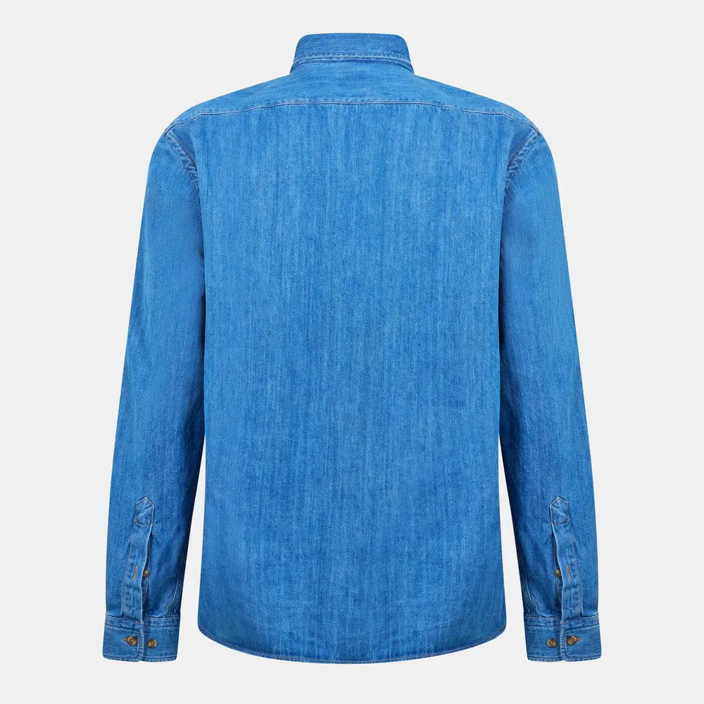 Boss Mens BOSS Long Sleeve Denim Shirt - Tailored Fit (Liam Kent) detail 2