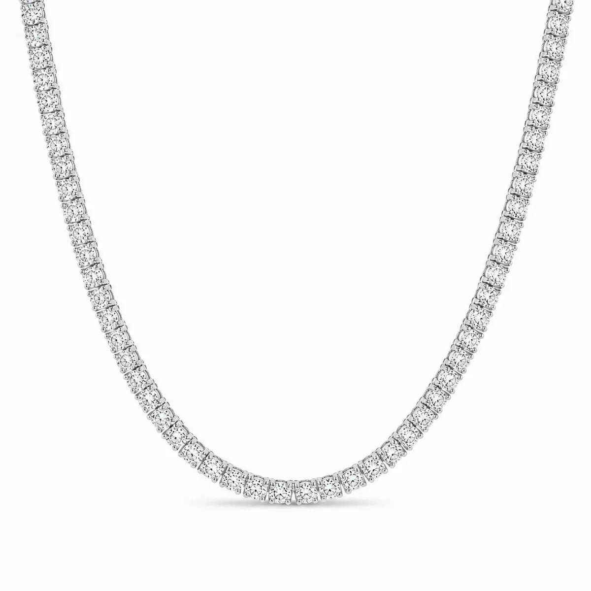 AHMED - MOON JEWELRY 10 Pt Diamond Tennis Chain 71708 in Rose Gold / 18 Inches – Chain