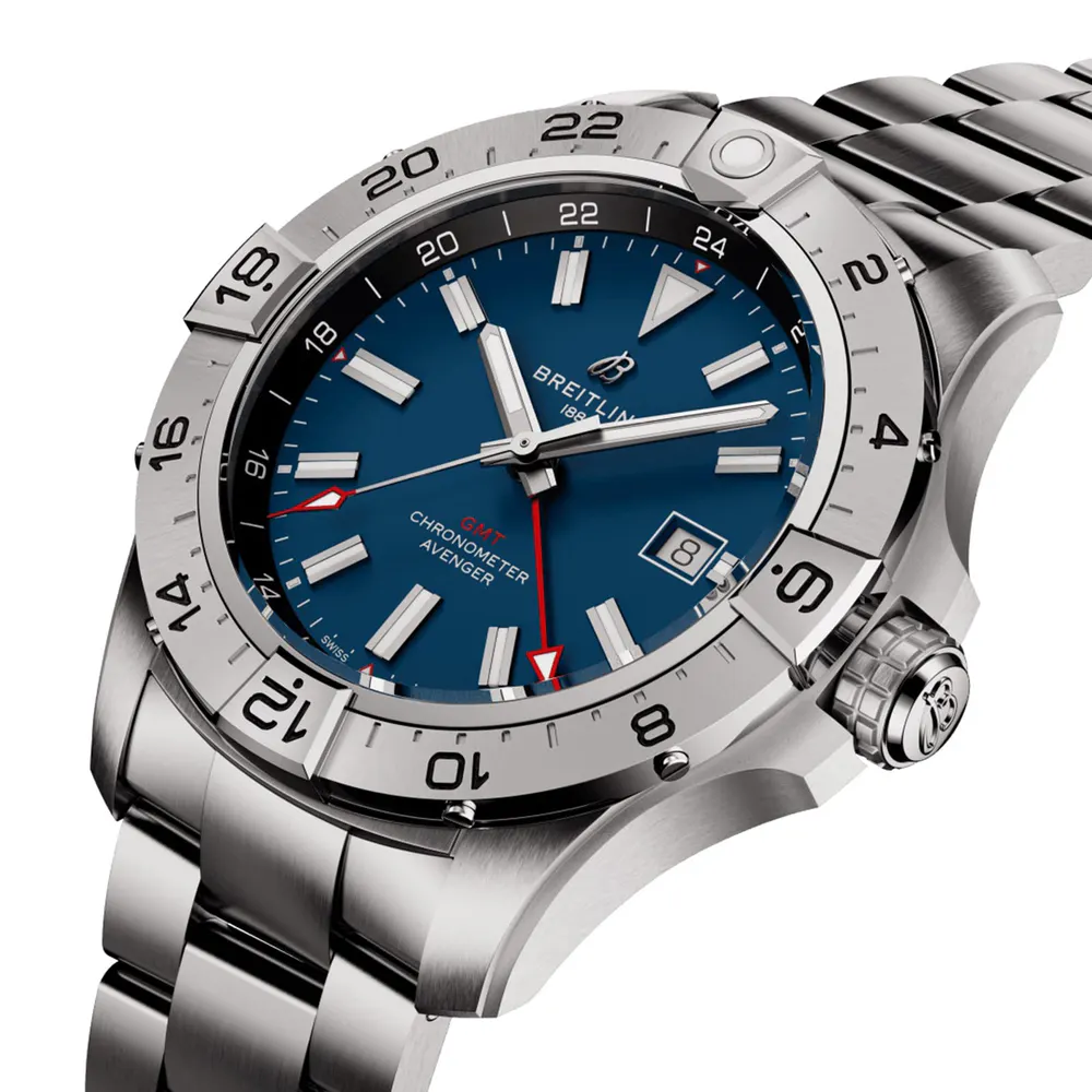 Breitling Avenger Automatic GMT 44mm Mens Watch Blue Stainless Steel in Blue, additional product view 3