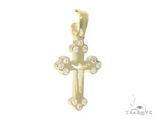 RINA - For Him FACTORY Bezel Diamond Cross Crucifix 44312 in Rose Gold – Pendant