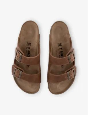 BIRKENSTOCK Arizona two-strap suede sandals - EUR 45 / 11 UK MEN in OILED COGNAC, additional product view 2