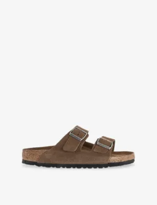 BIRKENSTOCK Arizona two-strap suede sandals - EUR 45 / 11 UK MEN in DARK TEA TFB – Mens | Sandals | Sliders & flip flops