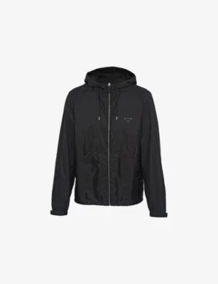 PRADA Re-Nylon Drawstring-Hood Shell Jacket