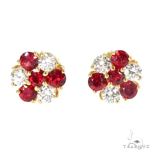 PIA - For Him GEMSTONES Candy Cane Sapphire Diamond Earrings 66968 in Rose – Earrings