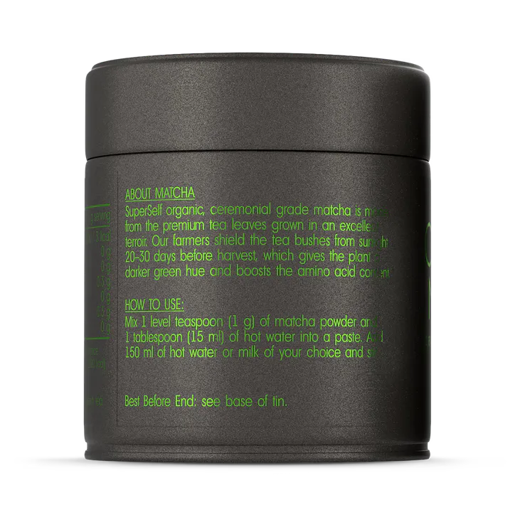 SuperSelf Organic Matcha Green Tea Powder Ceremonial Grade 50g detail 2
