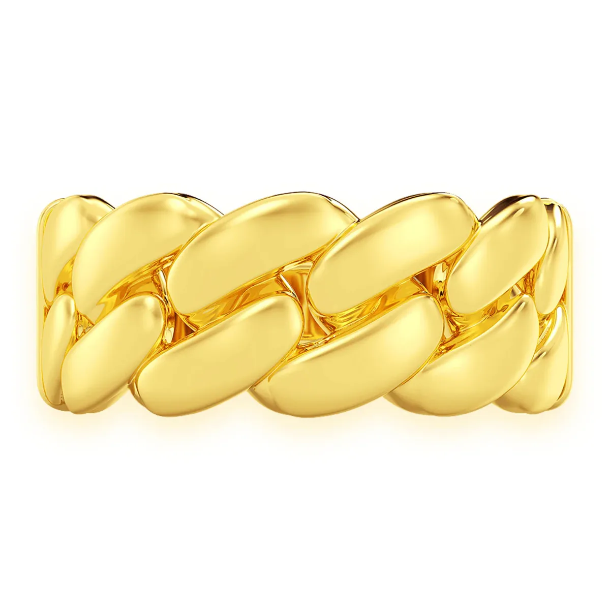 For Him Solid Gold Cuban Ring