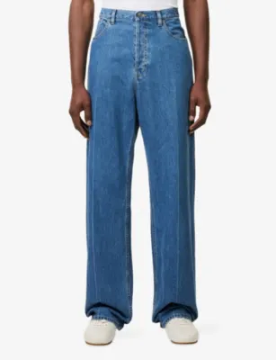 VALENTINO GARAVANI Straight-Leg Washed Denim Jeans detail 3