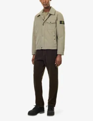 STONE ISLAND Micro Twill Padded Jacket in MILITARY GREEN, additional product view 2