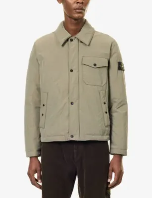 STONE ISLAND Micro Twill Padded Jacket in MILITARY GREEN, additional product view 3