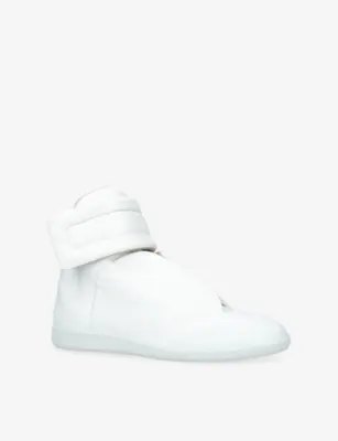 MAISON MARGIELA Future Mid-Top Leather Trainers - EUR 43.5 / 9.5 UK MEN in White, additional product view 3