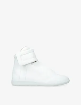 MAISON MARGIELA Future Mid-Top Leather Trainers - EUR 43.5 / 9.5 UK MEN in White – Mens | Trainers | High tops
