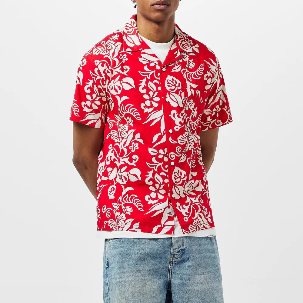 Replay Men's Hawaiian Short Sleeve Patterned Shirt detail 3
