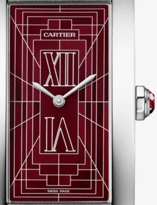 CARTIER Tank Américaine Large Model, Platinum And Leather Automatic Watch&nbsp;&nbsp; in PLATINUM, additional product view 2