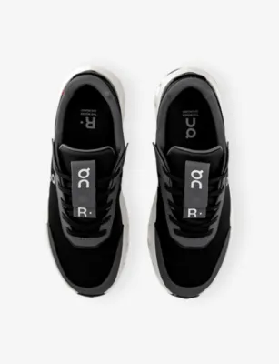 ON The Roger Wildcard Leather and Mesh Trainers - EUR 44 / 10 UK MEN in BLACK WHITE, additional product view 2