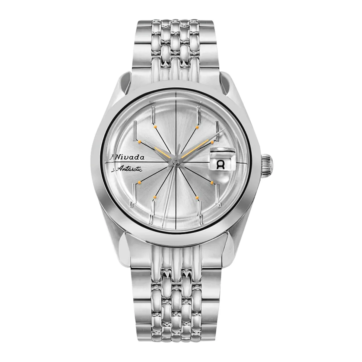 Nivada Grenchen Antarctic Spider 38mm Unisex Watch Silver