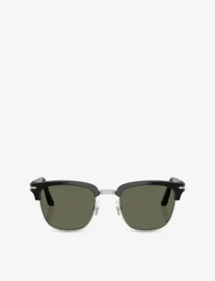 PERSOL PO3375S Polarised Square-Frame Acetate Sunglasses