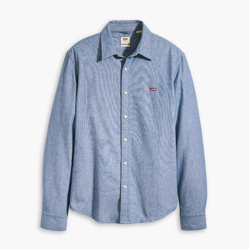 Levis Men's Battery Housemark Cotton Long-Sleeve Slim-Fit Oxford Shirt