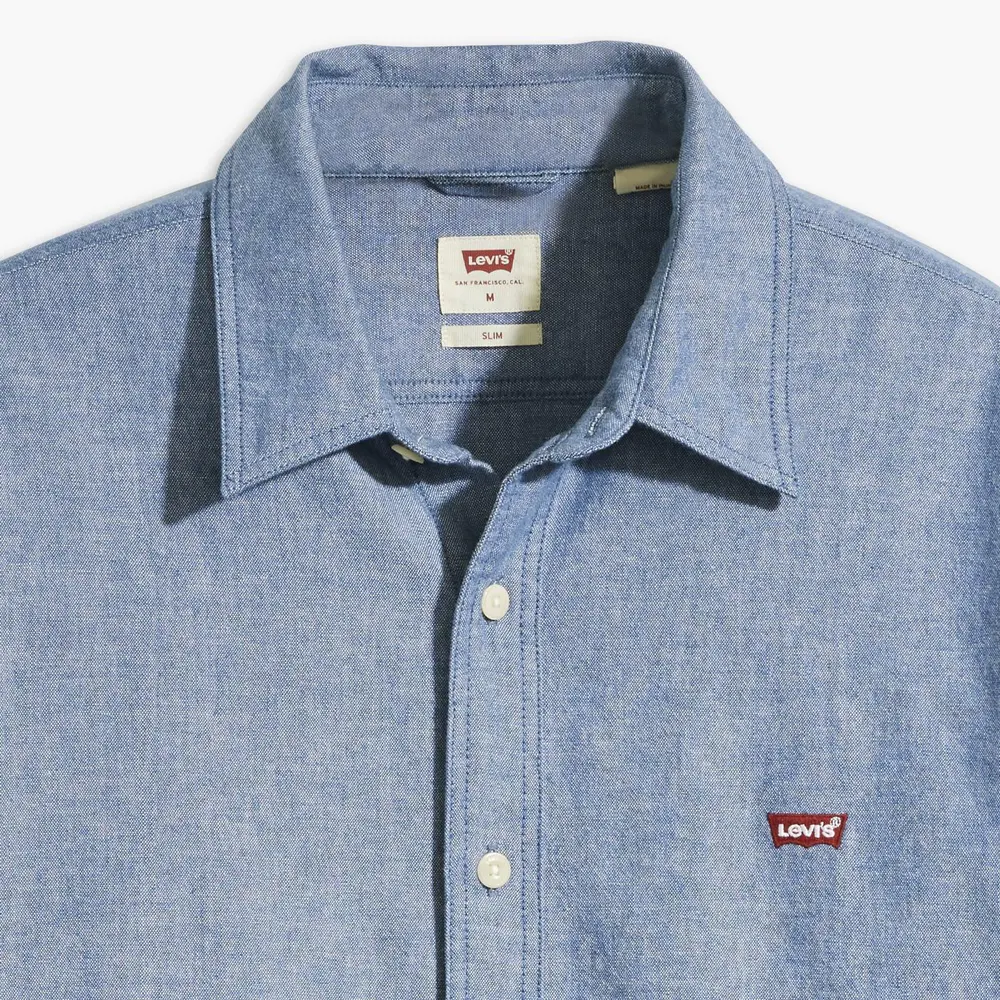 Levis Men's Battery Housemark Cotton Long-Sleeve Slim-Fit Oxford Shirt detail 2