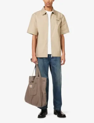 CARHARTT WIP Postal Zip-Up Cotton-Blend Shirt detail 2