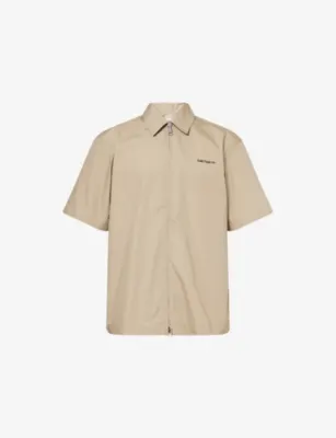 CARHARTT WIP Postal Zip-Up Cotton-Blend Shirt