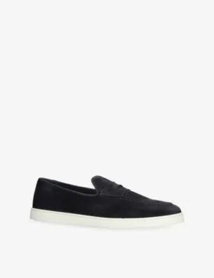CHURCH'S Peebles Suede Loafers - EUR 41.5 / 7.5 UK MEN in Navy, additional product view 3