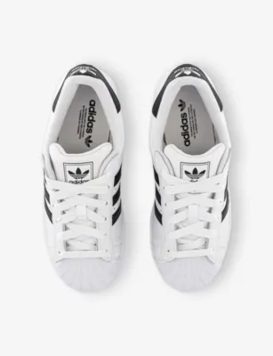 ADIDAS Superstar II Leather Trainers - EUR 39 / 5 UK MEN in WHITE CORE BLACK WHITE, additional product view 2