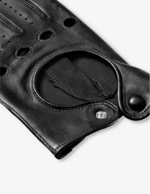 ASPINAL OF LONDON Men's leather driving gloves detail 2