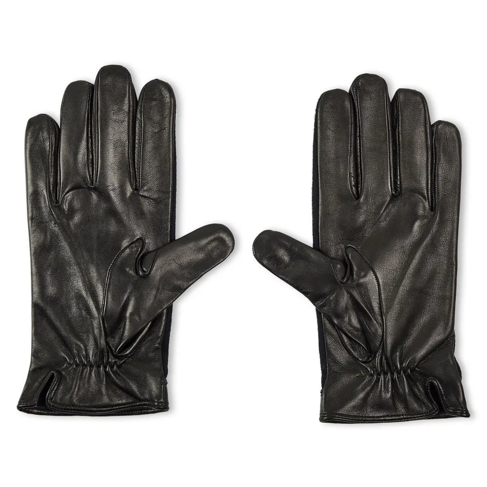 Emporio Armani Leather Gloves detail 2