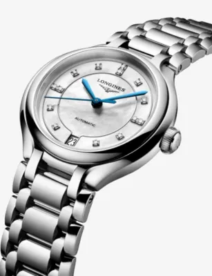 LONGINES PrimaLuna Stainless-Steel And 0.060ct Diamond Automatic Watch 34mm detail 3
