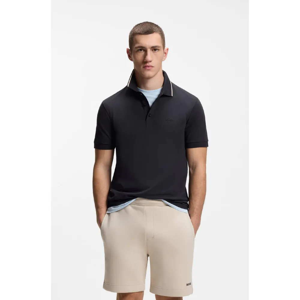Hugo Men's Birdie Paule Cotton Short-Sleeve Slim-Fit Performance Polo detail 2