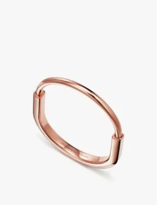 TIFFANY & CO Tiffany Lock 18ct rose-gold bangle bracelet - S detail 3