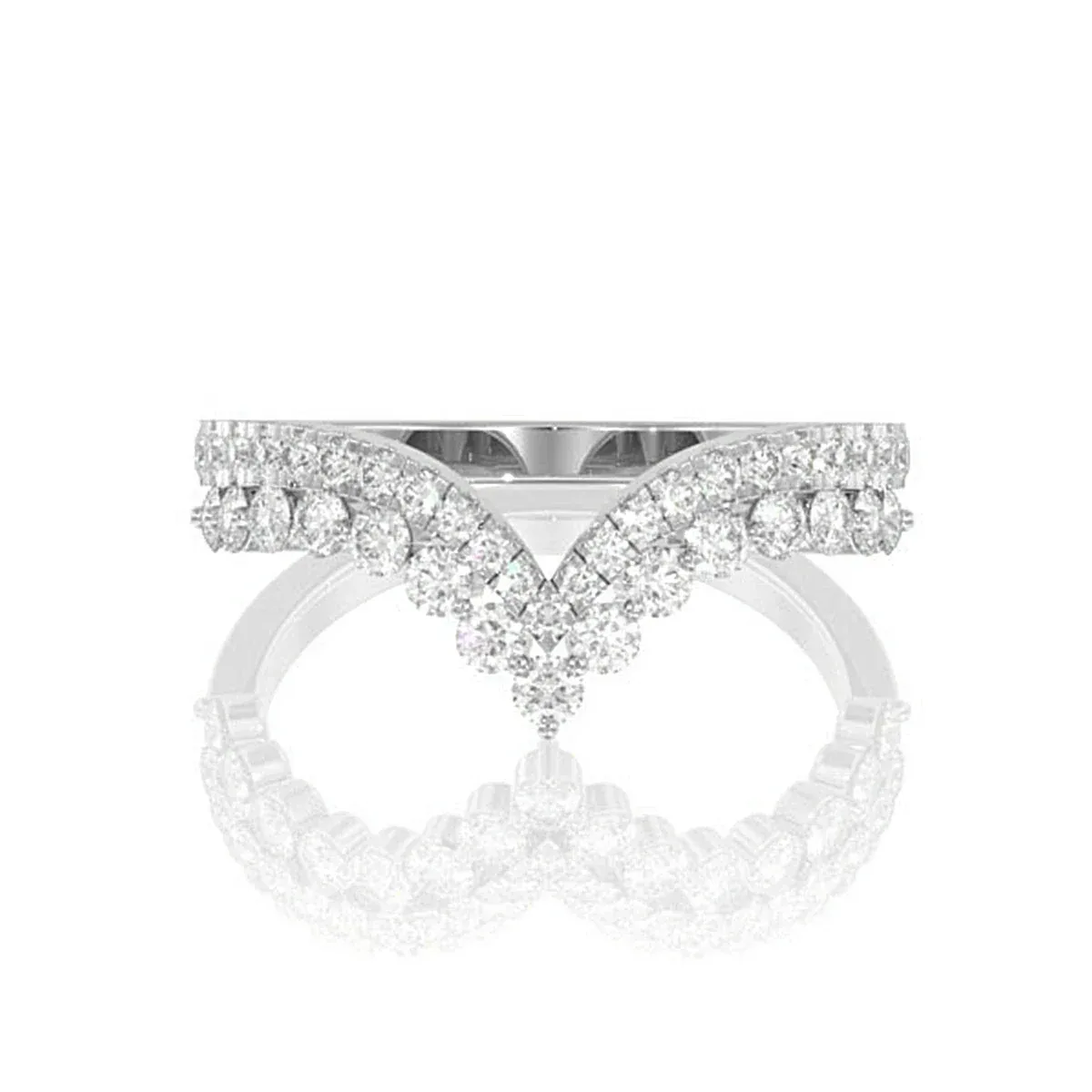 For Him Two Row Tiara Crown Ring in Rose Gold / Lab Grown Diamond – Ring
