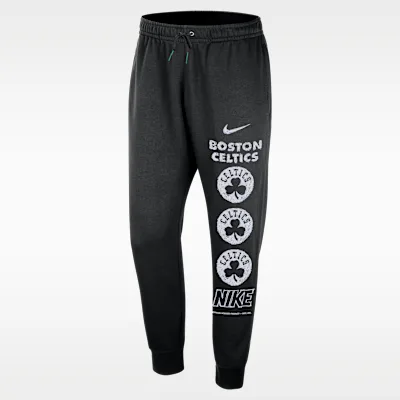 Nike Boston Celtics Courtside Men's Nike NBA Club Fleece Joggers - Black/Clover
