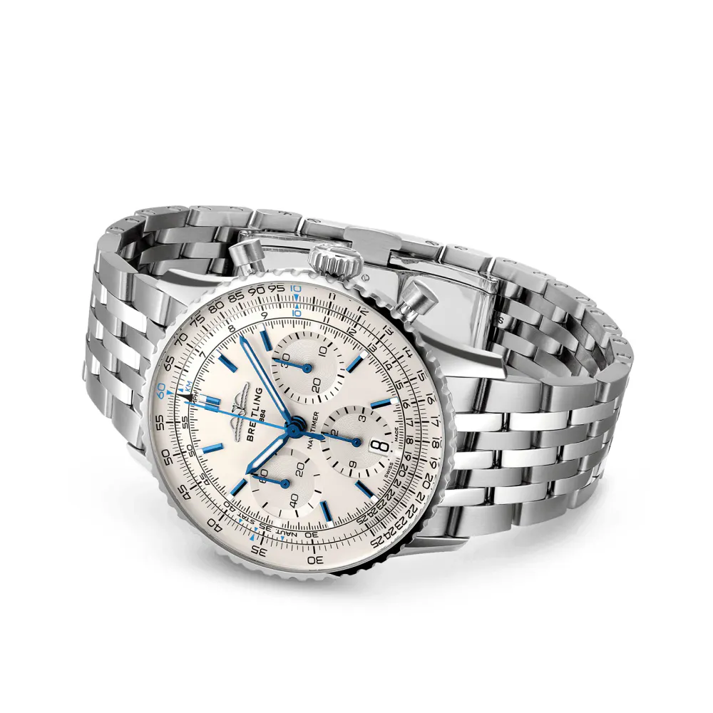 Breitling Navitimer Chronograph 41mm Mens Watch White detail 3