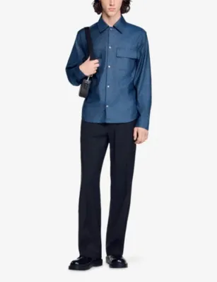 SANDRO Long-Sleeved Denim Shirt detail 2