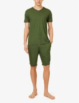 DEREK ROSE Basel relaxed-fit stretch-modal shorts detail 2
