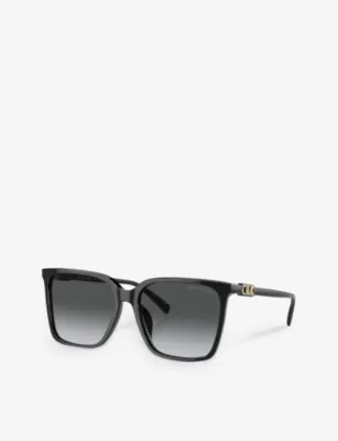MICHAEL KORS MK2197U Canberra square-frame acetate sunglasses in BLACK, additional product view 2