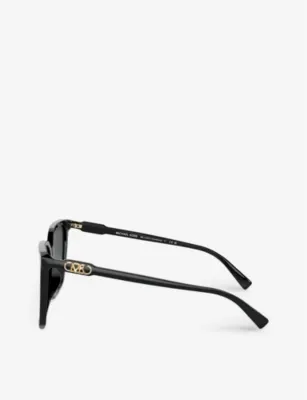 MICHAEL KORS MK2197U Canberra square-frame acetate sunglasses in BLACK, additional product view 3