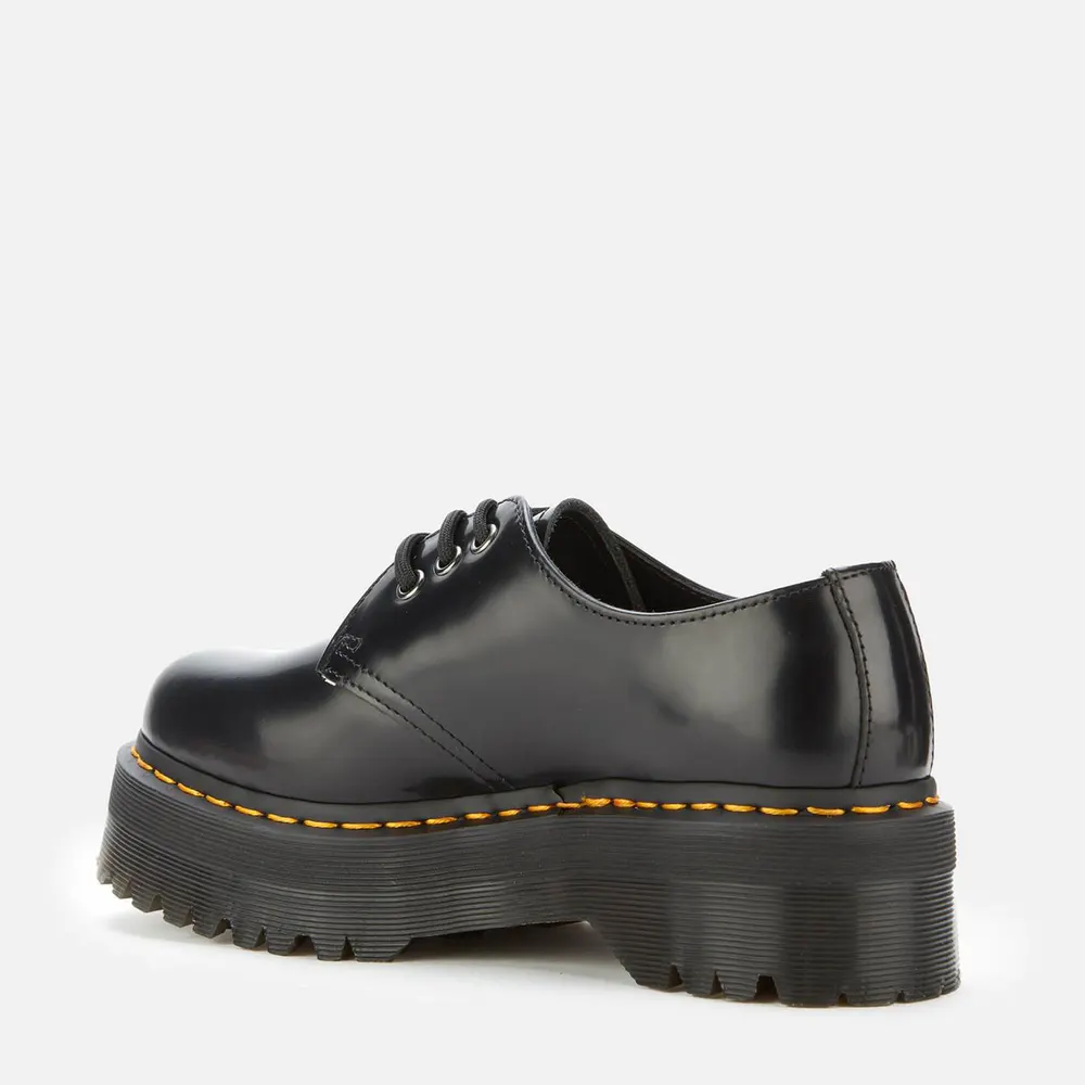 Dr Martens 1461 Quad Platform Shoes in Black, additional product view 2