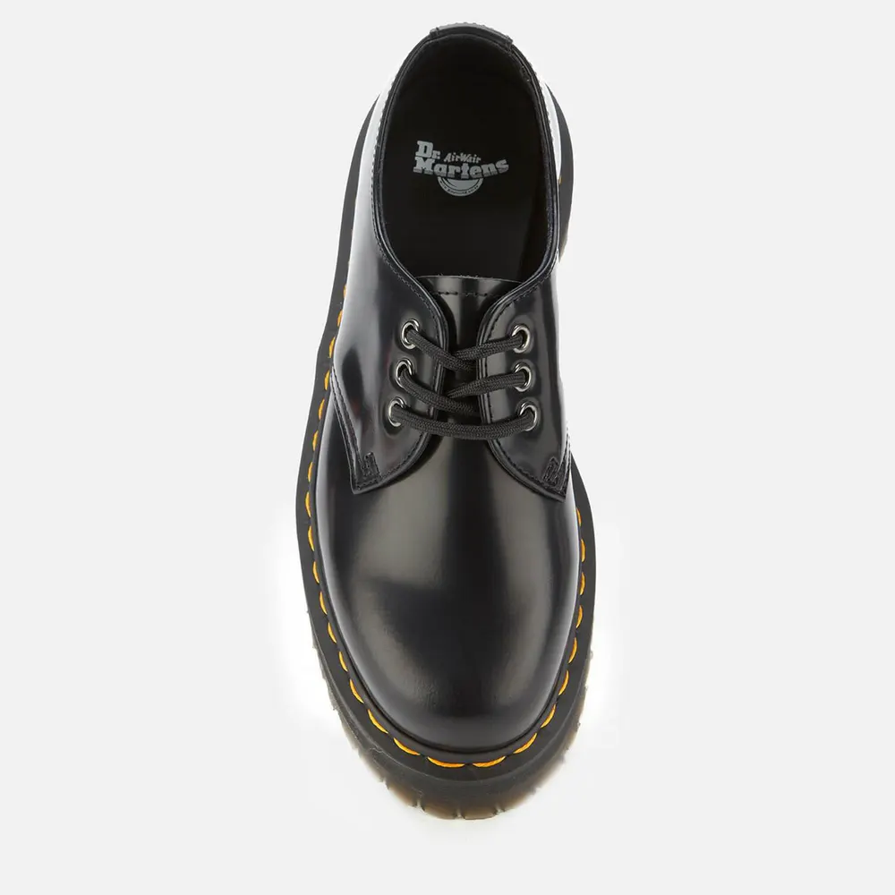 Dr Martens 1461 Quad Platform Shoes in Black, additional product view 3