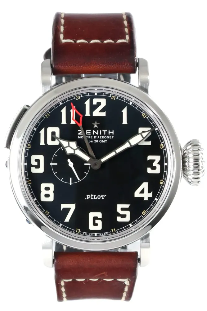 Zenith Pilot 03.2430.693/21.C723 — 2014 — Very good in Black Arabic – Pre-owned watches