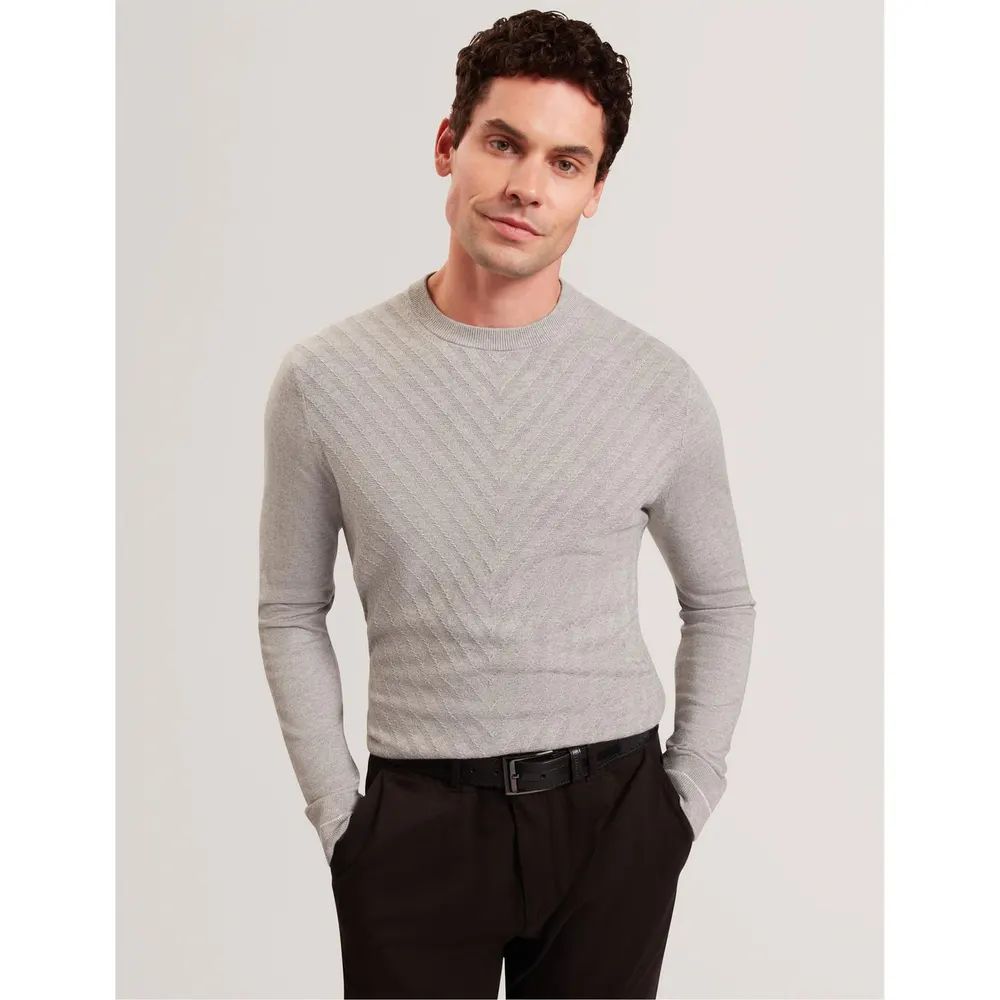 Ted Baker Men's Long Sleeve Stitch Crew Neck Jumper detail 2
