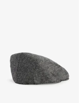 DENTS Manorbrook flat-crown herringbone wool cap - XL detail 3