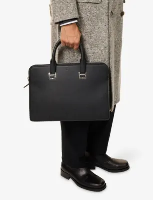 DUNHILL Cadogan Single-Gusset Leather Document Case detail 2