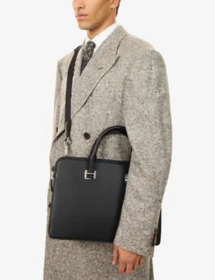 DUNHILL Cadogan Single-Gusset Leather Document Case detail 3