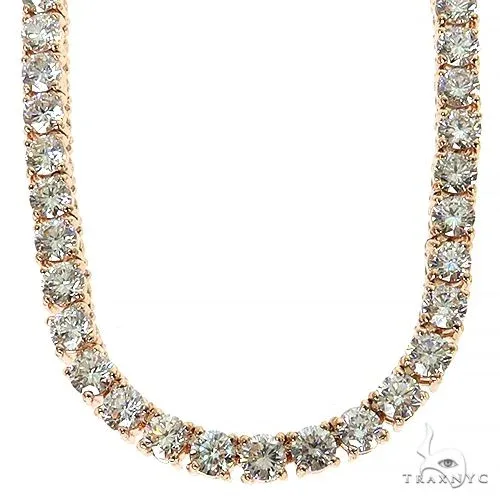 AHMED - For Him CVD 25 Pointer Diamond Tennis Necklace (Lab) 68574 in Rose – Chain
