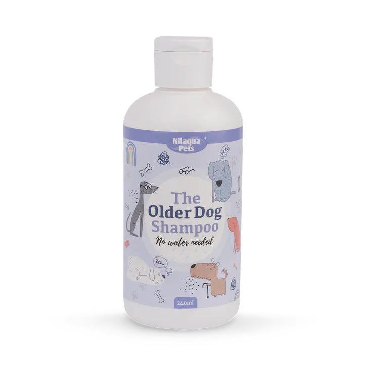 Nilaqua Pets Older Dog, Towel Off Pet Shampoo For Incontinence and Smells 240ml