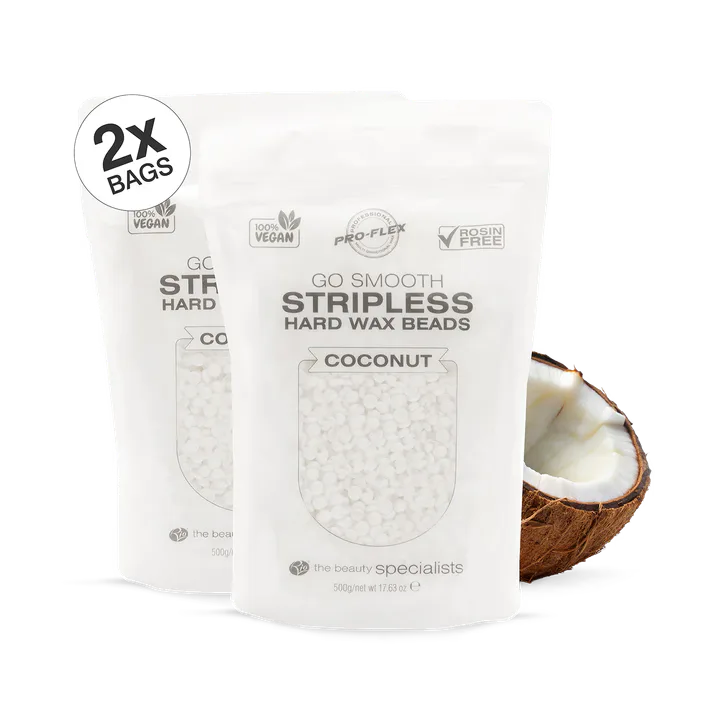 Rio Go Smooth Stripless Hard Wax Beads 500g x 2 pack (Coconut)